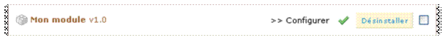 Configure module