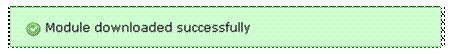 Success message