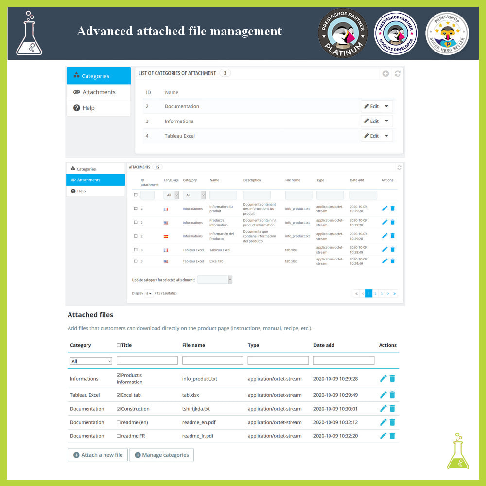 Advanced attached file management