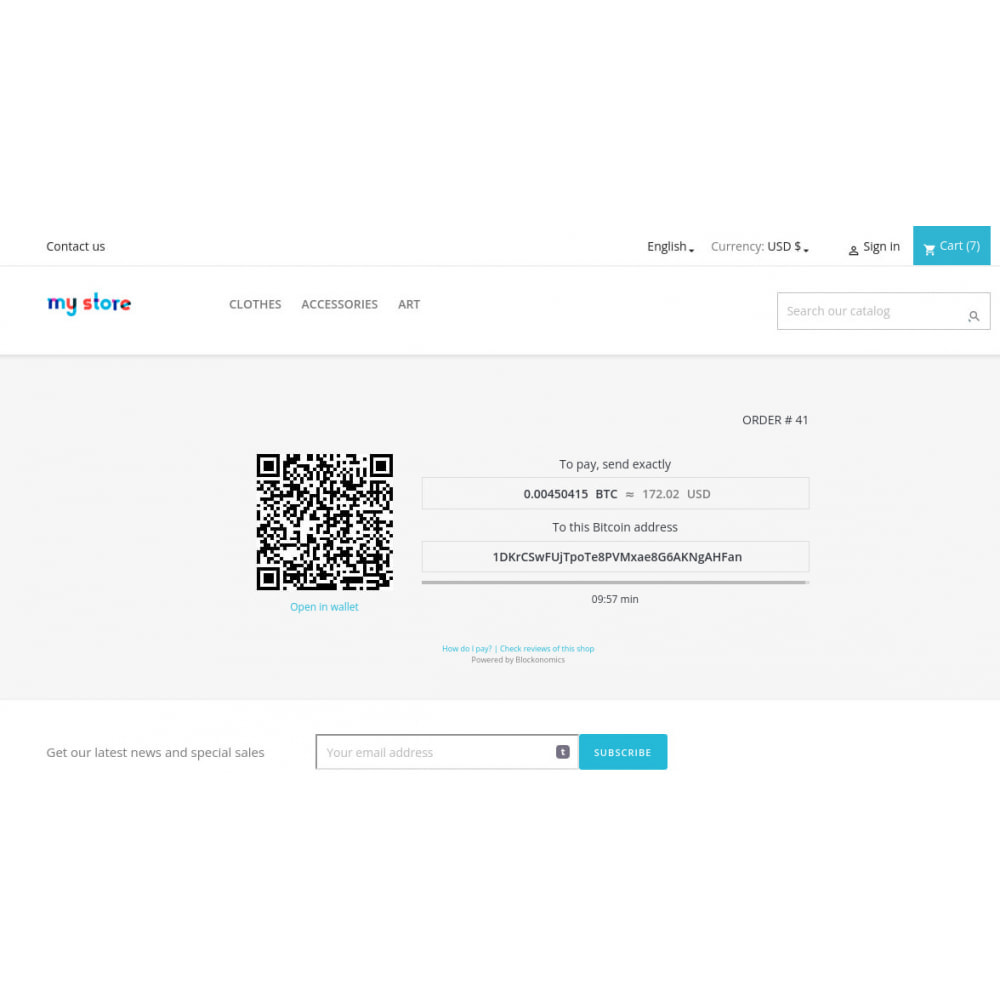 Blockonomics Bitcoin payments