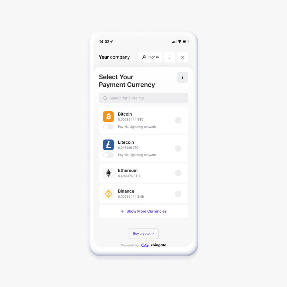 Accepteer betaling in Bitcoin en meer cryptocurrency