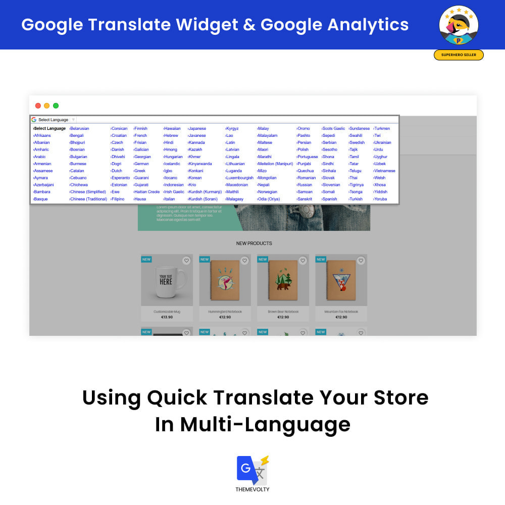 Google–Translate Languages: Google–Analytics (GA4) Tool