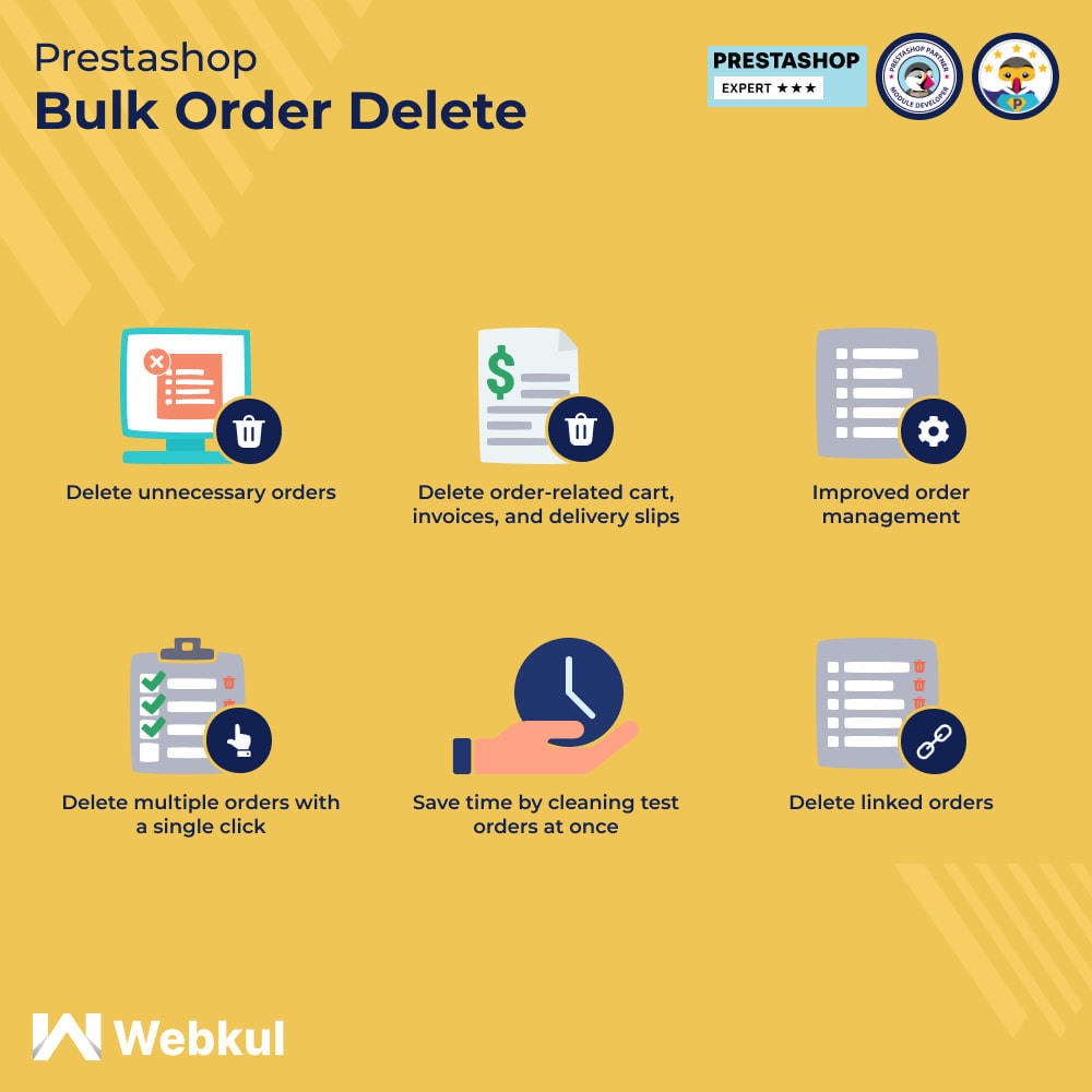 Bulk Order Delete | Delete cart, invoice, and more