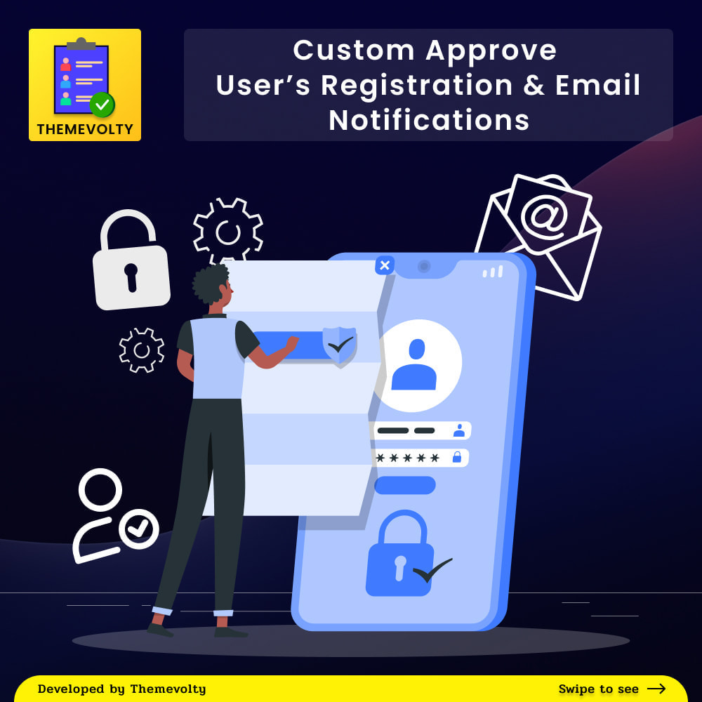 Custom Approve users registration & Email notifications