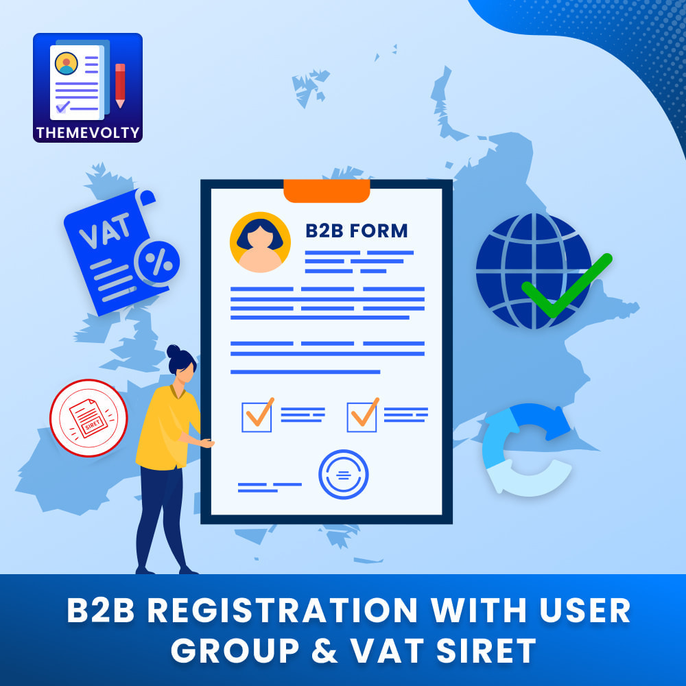 B2B Registration with User group & VAT Siret