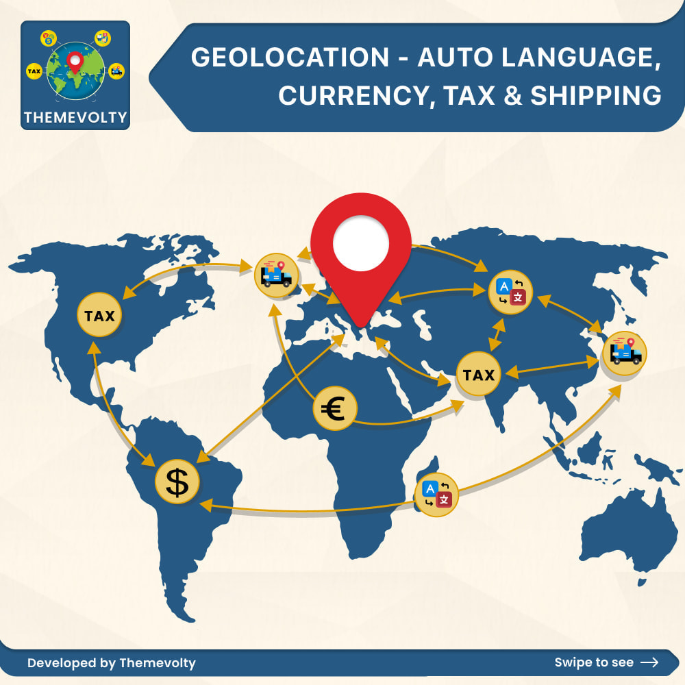 Geolocation: Auto Language, Currency, Tax & Shipping