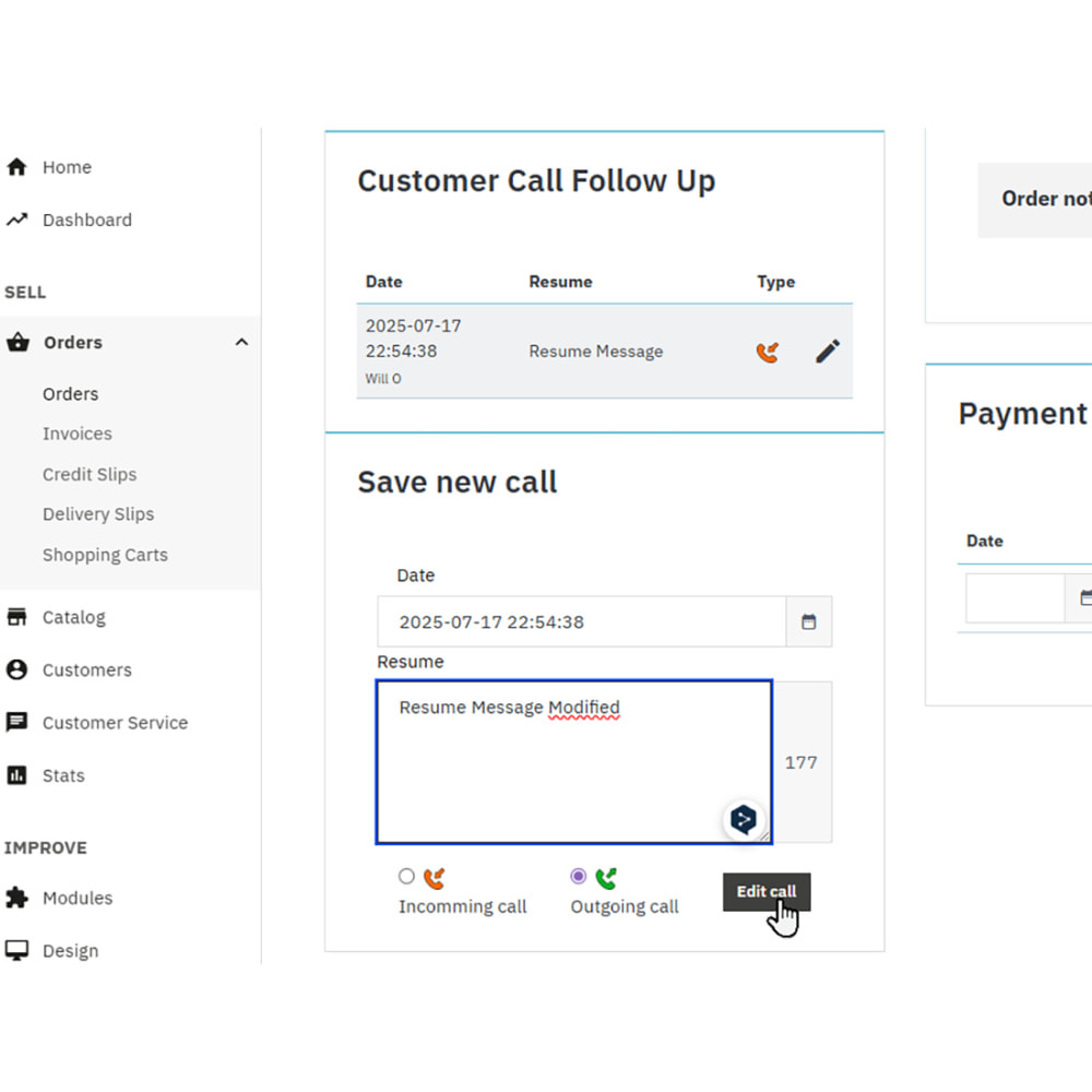 Customer call tracking