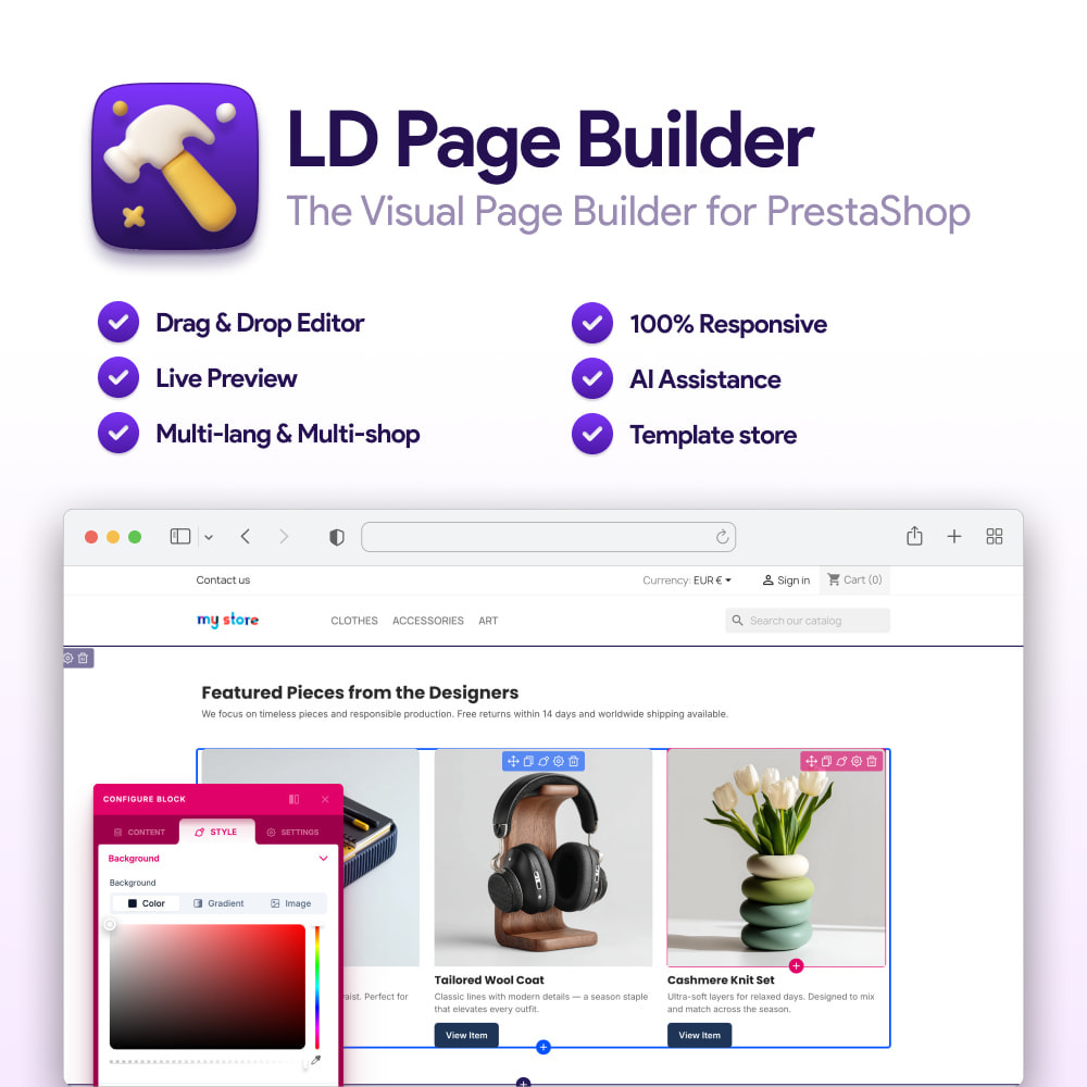 LD Page Builder - AI-Powered Visual Page Builder