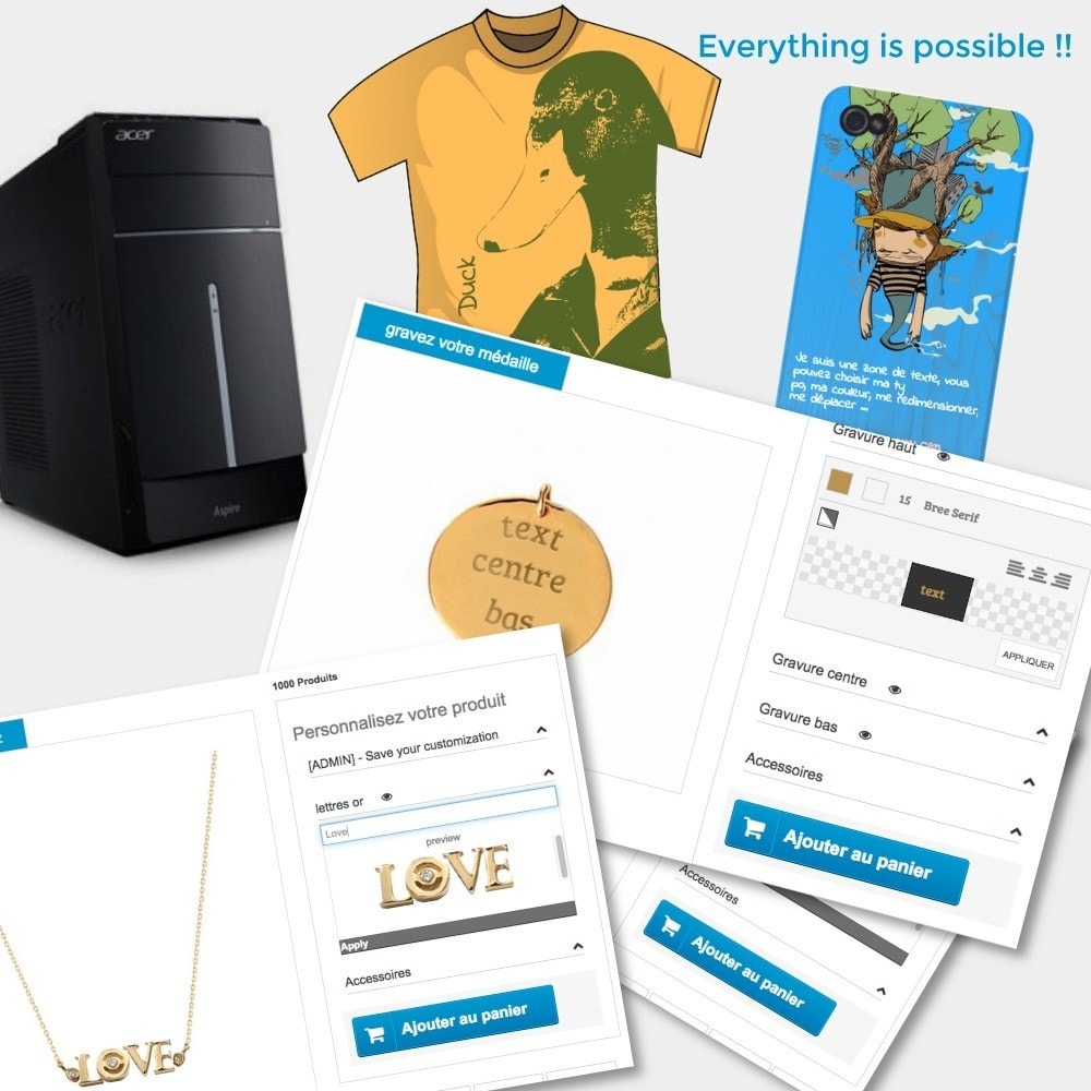Image showcasing Product options, bundles and customization